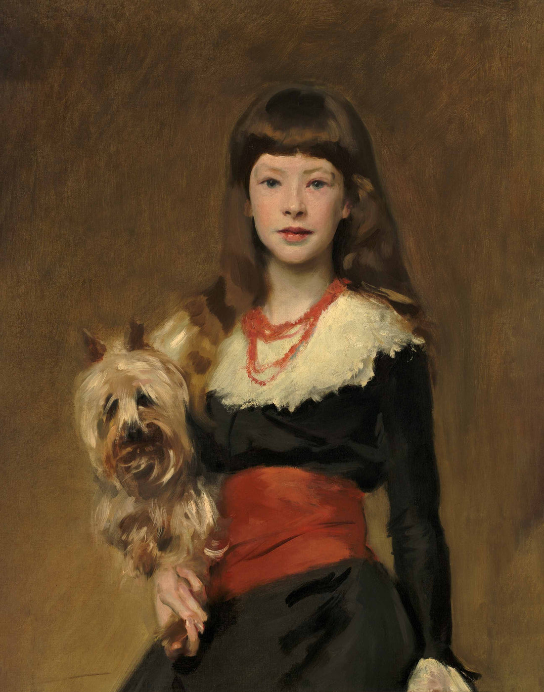 Portrait of Girl with Her Dog