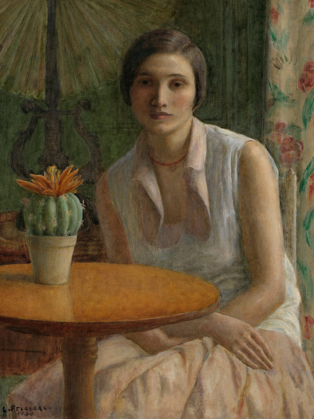 Portrait of Woman with Cactus